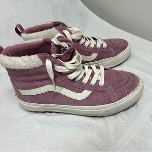 Vans Suede Lilac Chunky High Top Fuzzy Made for The Elements Ultra Crush Sz 9.5